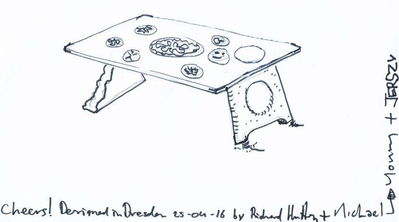 michael  young richard hutten jerszy seymour youhutseymatic table designboom