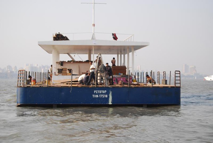sdm architects floating barge restaurant goa designboom