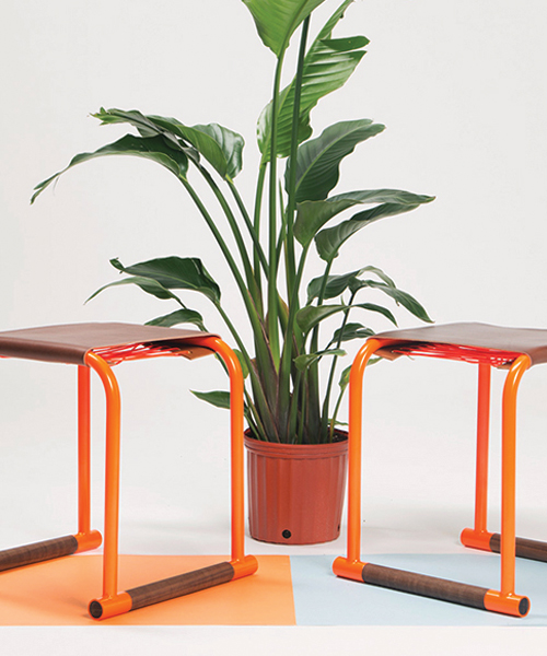 slot stools project by luke gorden is an exploration into 'toolless furniture'