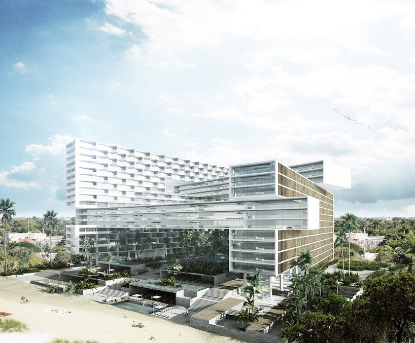 sordo madaleno arquitectos proposes ushuaia beach resort in cancun