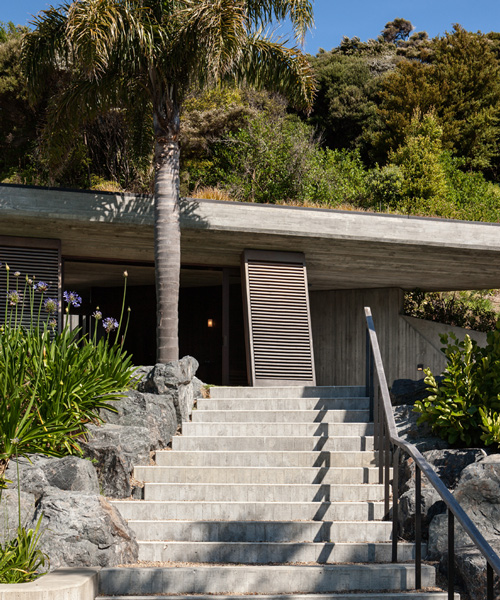 studio pacific architecture embeds family beach house into new zealand landscape