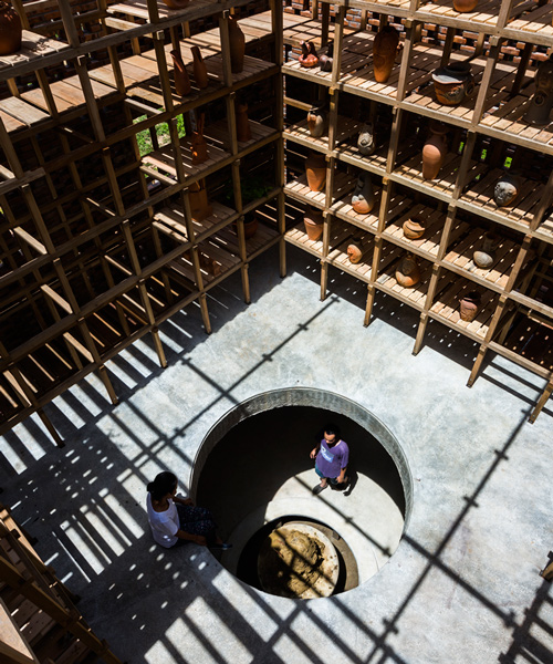 tropical space constructs pottery workshop using brick and bamboo in rural vietnam