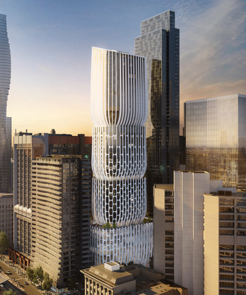 zaha hadid's tapered tower in melbourne receives planning approval