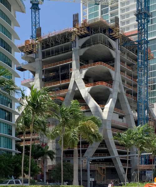 Zaha Hadid's One Thousand Museum in Miami features aquatic center