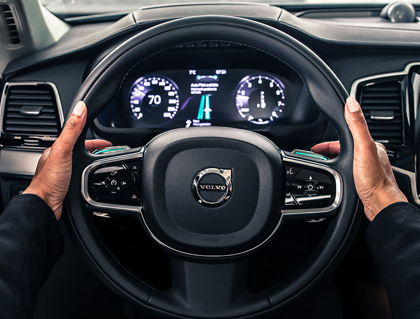 volvo uber autonomous driving car designboom