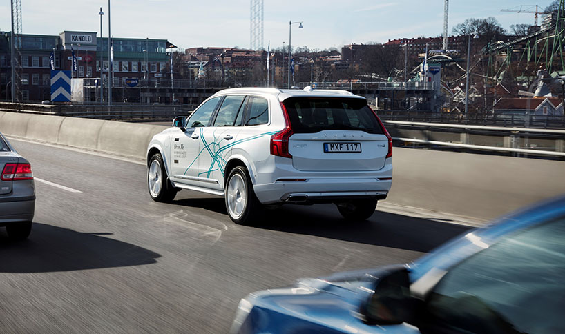 volvo uber autonomous driving car designboom