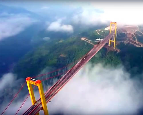 skyscraper puli bridge in china is the second highest in the world