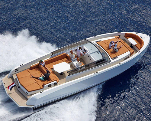 vanquish VQ48 sports boat is a floating social hub