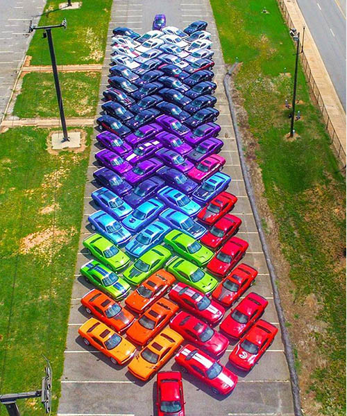 peach state accepts challenge creating a colorful 76 car spectrum