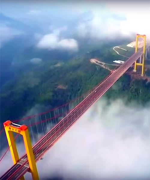 skyscraper puli bridge in china is the second highest in the world