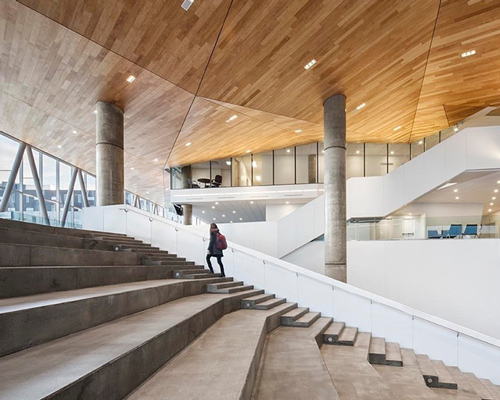 MSDL architectes models ÉTS student center in montreal on a former icehouse