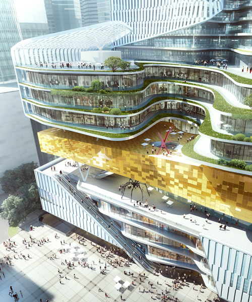 Aedas' mixed-use development for chinese publisher references rolled book scrolls