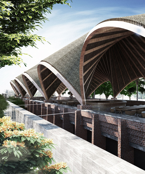 alexis dornier caps bali tennis club proposal with rhythmic roof canopy