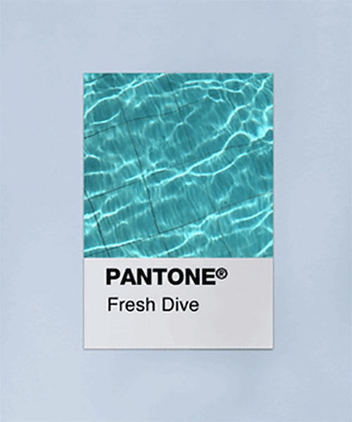 animated pantone swatches channel coastal colorways and summertime vibes