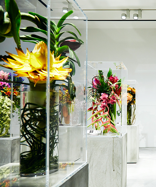 azuma makoto displays the death and life of floral sculptures in tokyo