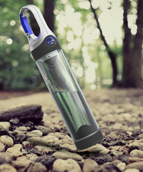 dubai design week 2016: christoph kuppert + helena wendt's bottlelight purifies water