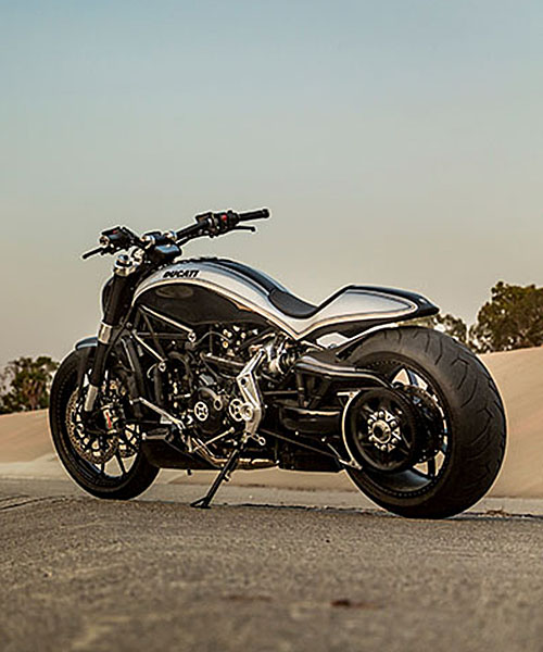 ducati + roland sands xdiavel: an exclusive debut of bike built by californian customizer