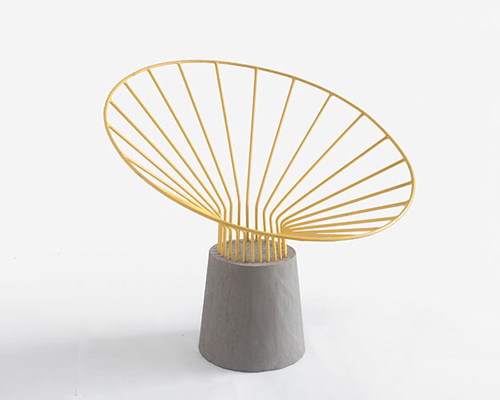 fifth column bends steel rodes to create reo chair