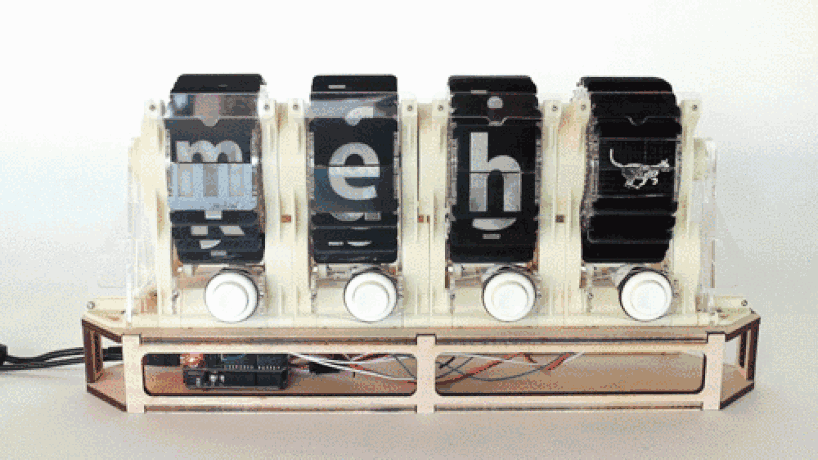 split flap display makes running cats + text talk tangible