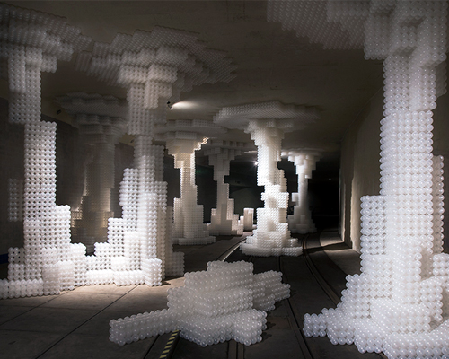 hou de sousa builds interactive exhibit raise/raze inside abandoned trolley station