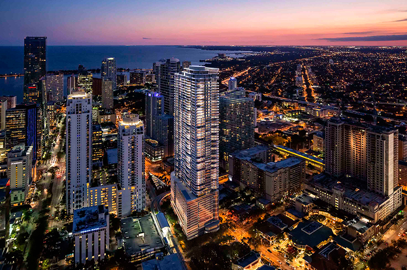 iosa ghini associati designs interior of miami's brickell flatiron tower