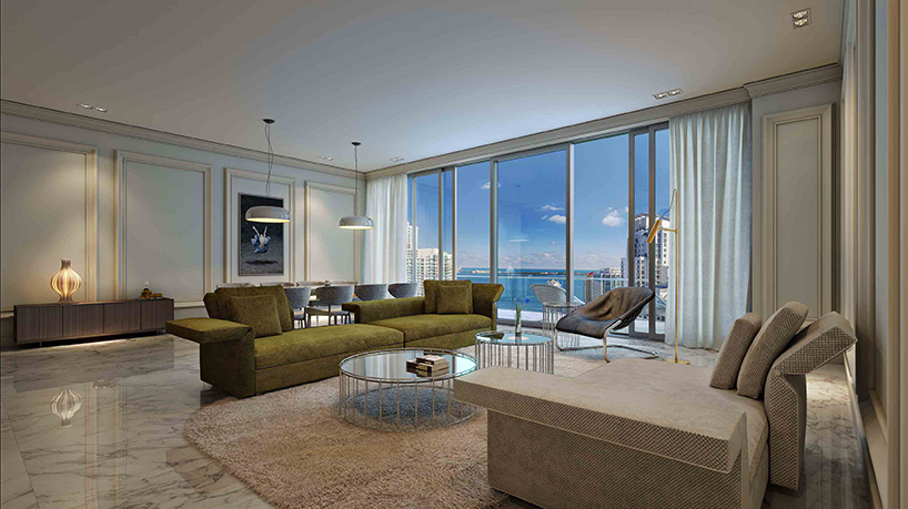 miami's brickell flatiron tower interior by iosa ghini associati