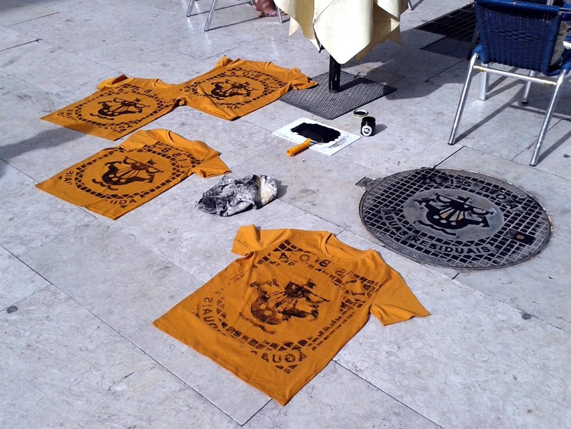 Pirate Printers: Shirts and Totes Printed Directly on Urban Utility Covers  — Colossal