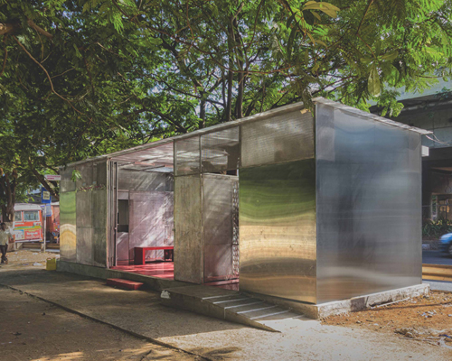 rohan chavan creates light box restroom on the eastern highway of mumbai