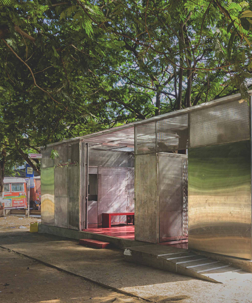 rohan chavan creates light box restroom on the eastern highway of mumbai
