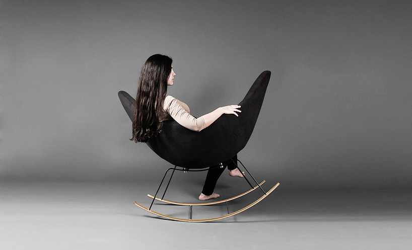 sayar garibeh great egret rocking chair