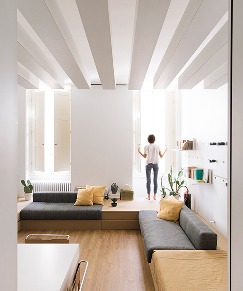 silvia allori self-designs compact studio apartment in florence