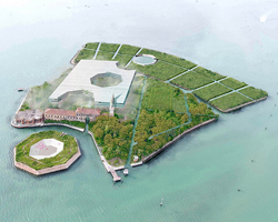 so + so studio conceive YAC university island on the historical island of poveglia