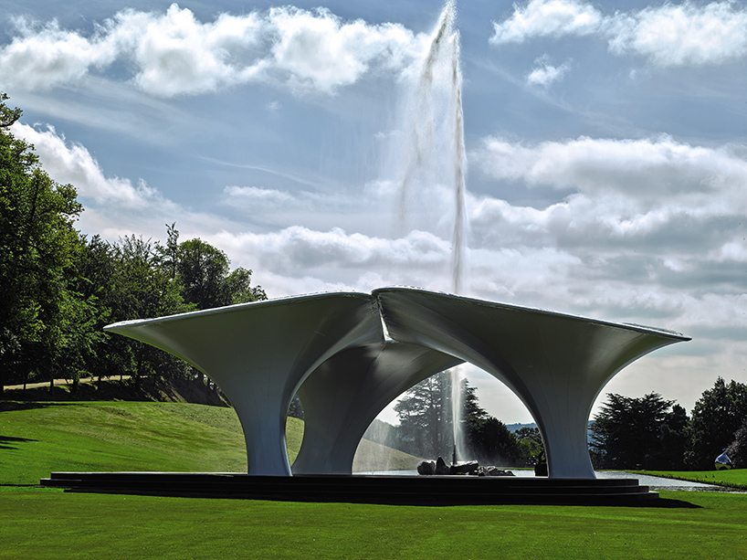 zaha hadid lilas pavilion sothebys beyond limits sculpture exhibition chatsworth house designboom