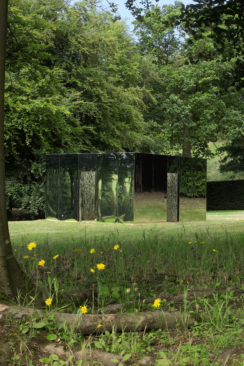 zaha hadid lilas pavilion sothebys beyond limits sculpture exhibition chatsworth house designboom