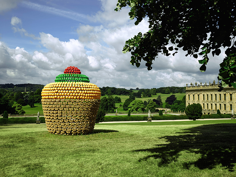 zaha hadid lilas pavilion sothebys beyond limits sculpture exhibition chatsworth house designboom