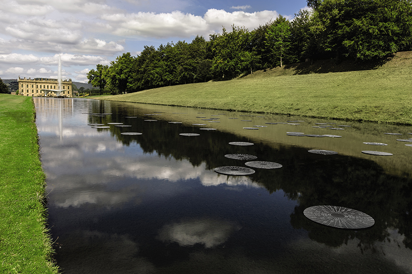zaha hadid lilas pavilion sothebys beyond limits sculpture exhibition chatsworth house designboom