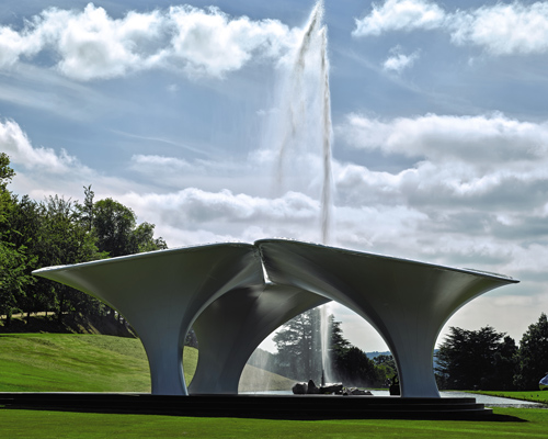 zaha hadid's lilas pavilion featured at sotheby's beyond limits sculpture exhibition