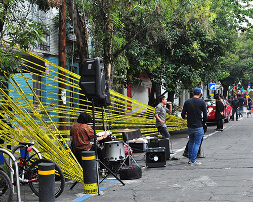 INhabitable studio builds temporary stage in mexico city for PARK(ing) day