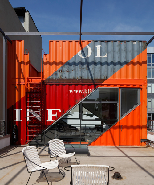 LOT-EK remodels a brooklyn residence with a penthouse made from shipping containers