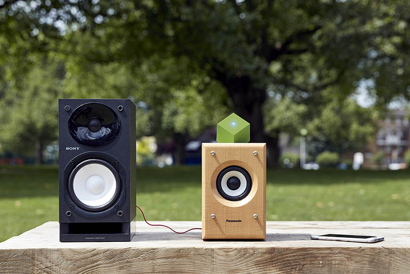 vamp stereo speaker designboom