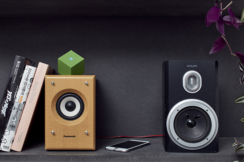 vamp stereo speaker designboom