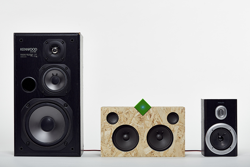 vamp stereo speaker designboom