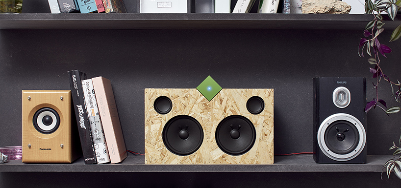 vamp stereo speaker designboom