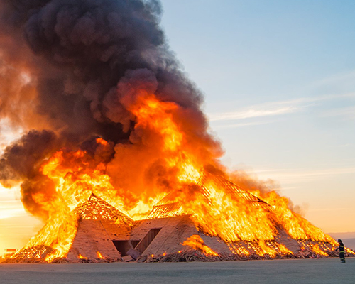 burning man art installations: a look at black rock city's fiery finish