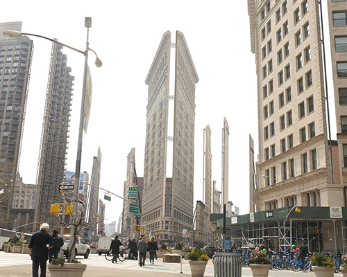 claire & max turn new york city into a fake movie set