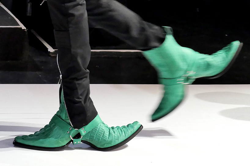 double-faced cowboy boots strut down the runway for hood by air's NYFW show