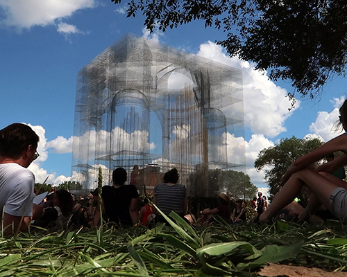 edoardo tresoldi constructs ethereal wire pipe organ at the eaux claires festival