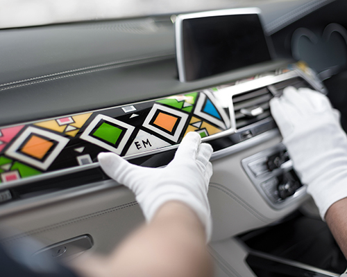 BMW commission south african artist to decorate 7 series interior architecture