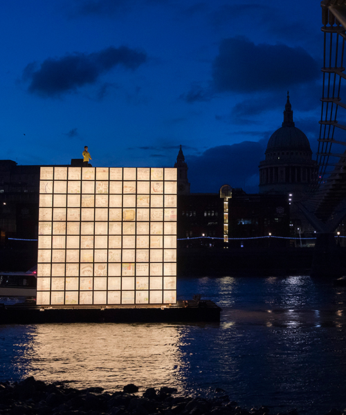 ik-joong kang lights up floating dreams on london's river thames