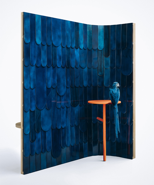 grégoire de lafforest + mireille herbst's ARA screen takes influence from the macaw parrot